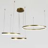 Підвісна LED люстра три кільця 80+60+40 см до 30 м², золото (1903/3GD Gold Rings)