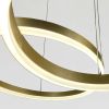 Підвісна LED люстра три кільця 80+60+40 см до 30 м², золото (1903/3GD Gold Rings)