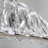 Елітна підвісна LED люстра на 2 кільця 80+60 см кришталь у сріблі Crystal Ring (P625/800+600CH)