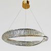 Елітна підвісна LED люстра кришталь у золоті 80 см "Infinity Crystal Gold" (P625/800GD)