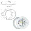Настінне LED бра в чорно-білому кольорі з регулюванням світла VIVA 2R (25W)