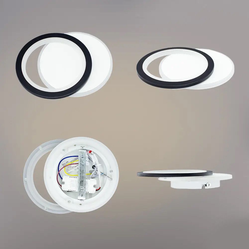 Настінне LED бра в чорно-білому кольорі з регулюванням світла VIVA 2R (25W)