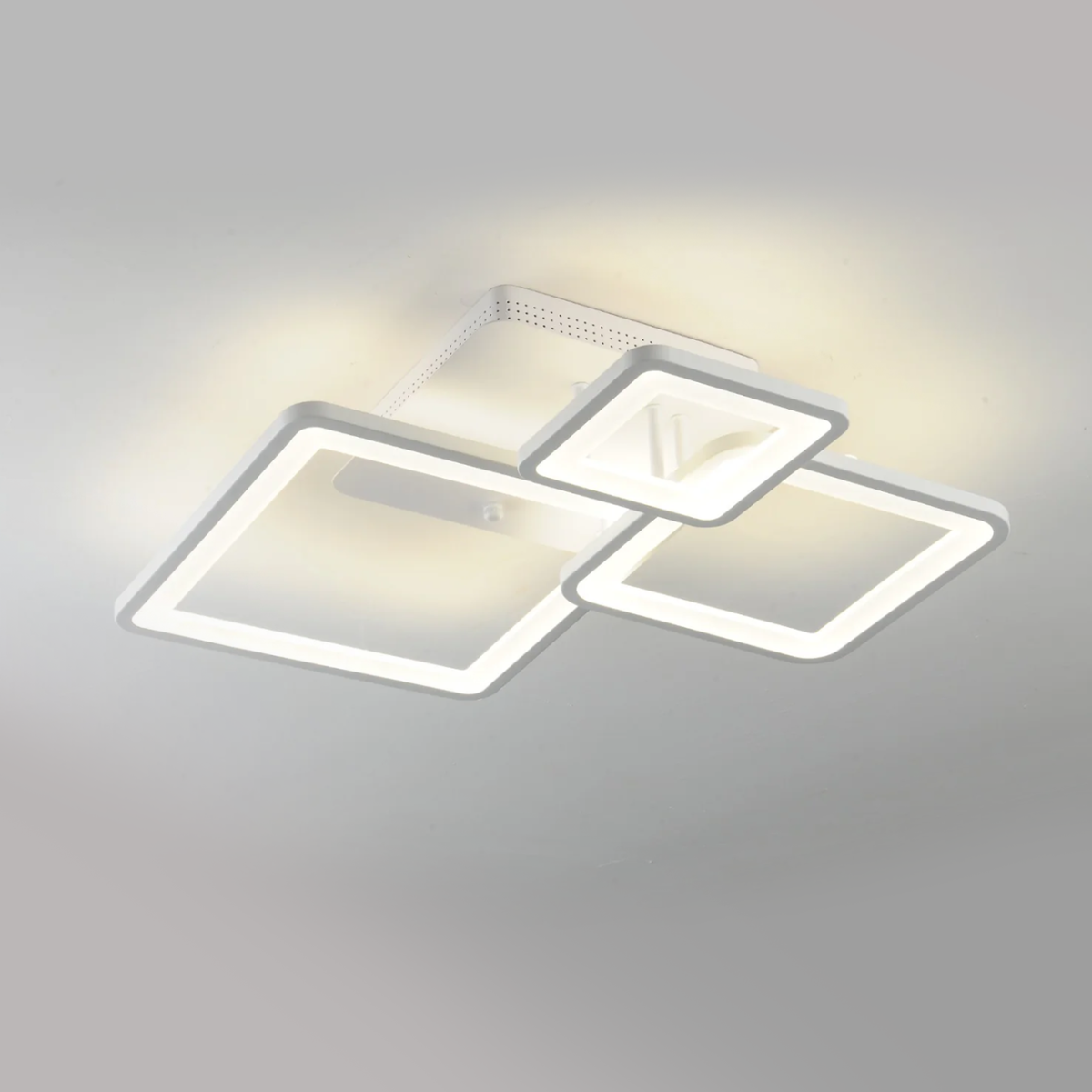 Led люстра квадратної форми у сучасному стилі з пультом, 80 Вт, до 16 м²
