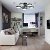 Світлодіодна Led-люстра Sirius B на 5 плафонів чорного кольору, 90W до 18 м²