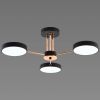 Cвітлодіодна чорна Led-люстра на 3 плафони, 54W до 10 м² Sirius B X13242/3 BK+FGD