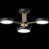 Cвітлодіодна чорна Led-люстра на 3 плафони, 54W до 10 м² Sirius B X13242/3 BK+FGD