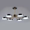 Світлодіодна Led-люстра чорного кольору на 6 плафонів, 90W до 18 м² Sirius B N6371/6 BK+COP