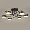 Світлодіодна чорна Led-люстра на 6 плафонів, 84W до 18 м² Sirius B N4248/6 BK