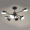 Світлодіодна Led-люстра чорного кольору на 8 плафонів, 112W до 20 м² Sirius B N4182/8 112W BK