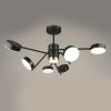 Світлодіодна чорна Led-люстра на 6 плафонів до 18 м² Sirius B N4182/6 84W BK