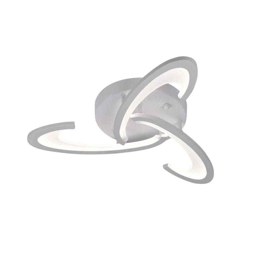 Біла світлодіодна Led-люстра з пультом на 3 плафони до 13 м² Sirius 6074-3 WT 44W
