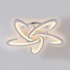 Світлодіодна Led-люстра білого кольору з пультом на 5 плафони до 15 м² Sirius 6075-5 WT 76W