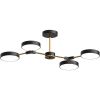 Чорна Led люстра  до 13 м² на 4 плафонів (BX13246/4 BK+FGD)