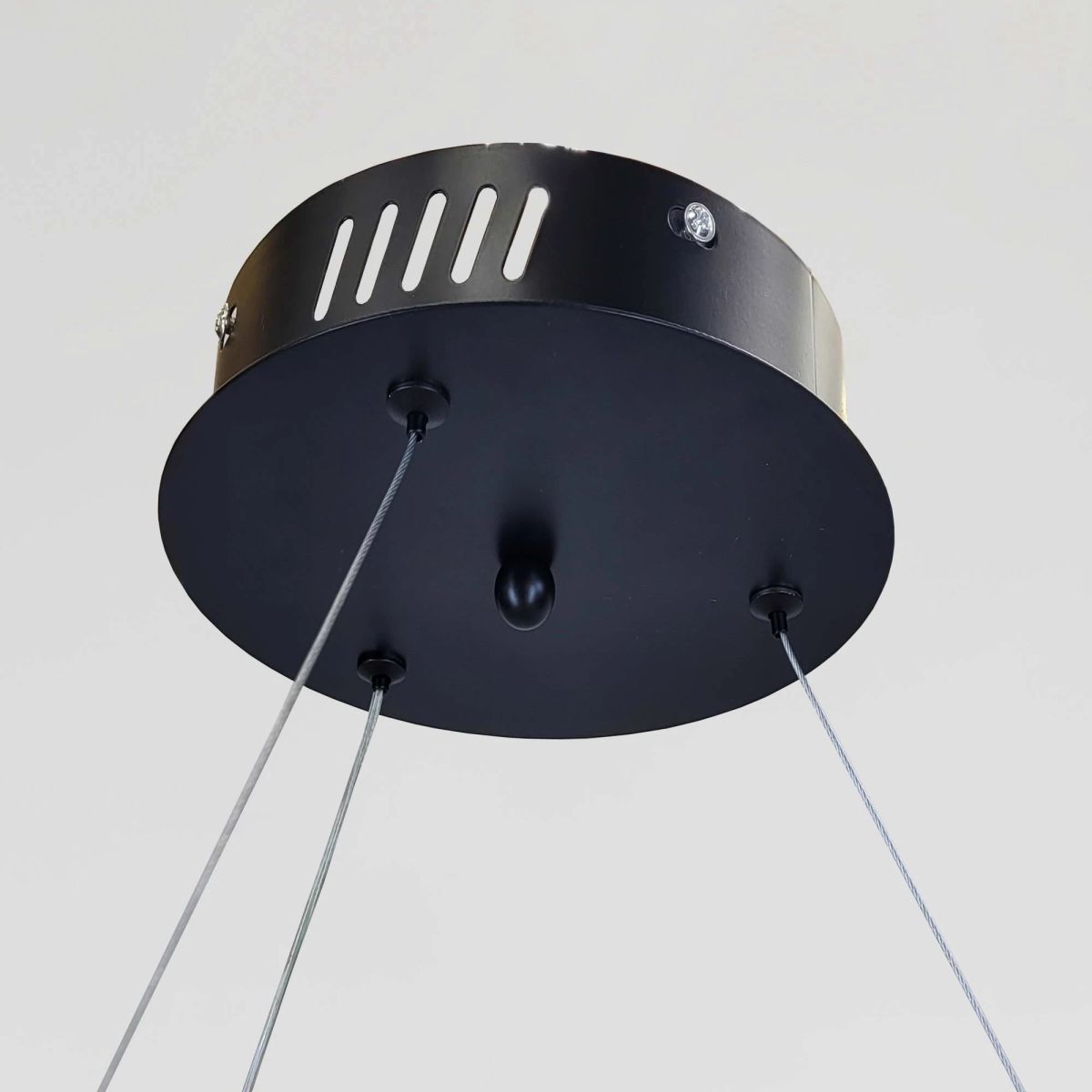 Люстра кільцева LED 84 см, чорний корпус, 3 режими світла «Anello di Perle» (6294/800BK)
