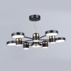 Led-люстра чорного кольору із золотими акцентами, 300W на 10 плафонів, до 25 м² Sirius B YH1102/5+5 BK+FGD