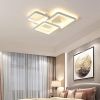 Led люстра квадратної форми у сучасному стилі з пультом, 80 Вт, до 16 м²