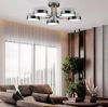 Світлодіодна чорна Led-люстра на 5 плафони, 60W до 15 м² Sirius B N6341/5 BK+COP