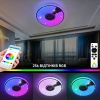 Круглая светодиодная люстра с колонкой и RGB свечением до 15 м² SONG RGB 40W R