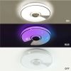 Кругла світлодіодна люстра до 18 м² з колонкою та RGB (SONG RGB 60W R 10452)