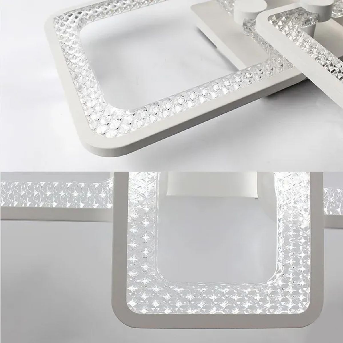 Квадратная Led люстра до 15м² с пультом и приложением (TIRE 60W 4S-APP)