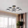 Світлодіодна чорна Led-люстра на 5 плафони, 60W до 15 м² Sirius B N6341/5 BK+COP