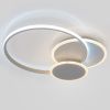 Світлодіодна кругла Led люстра до 20 м²  біло-сіра з пультом 80 Вт  (Violux Trio 220365)