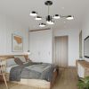 Led люстра на 6 плафонів форма супутник до 15 м² Sirius B N6369/6 COP+BK