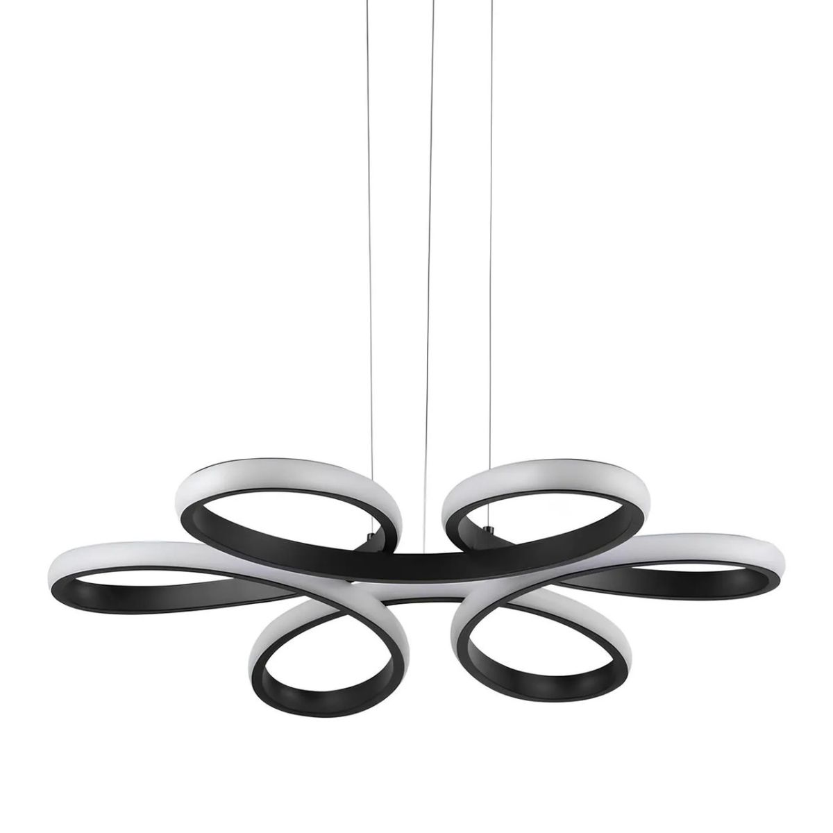 Підвісна Led-люстра Sirius 104W з пультом LCD3061 BK 104W