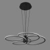 Підвісна світлодіодна люстра Sirius 104W з пультом у чорному корпусі LCD3076 BK 104W