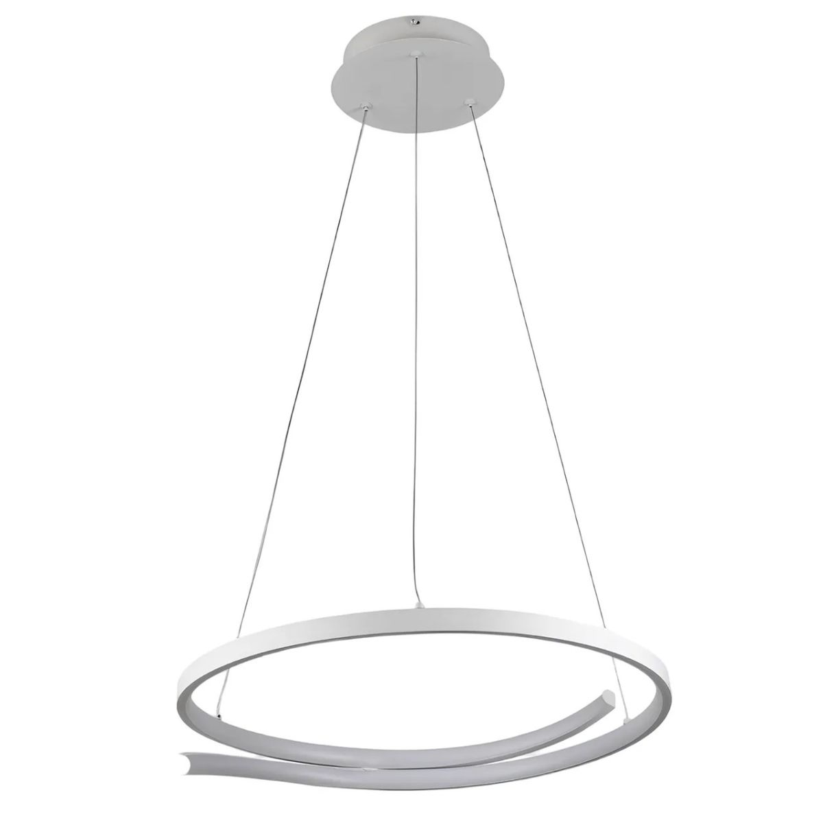 Біла мінімалістична Led-люстра Sirius 48W з пультом керування LCD3052 WT 48W