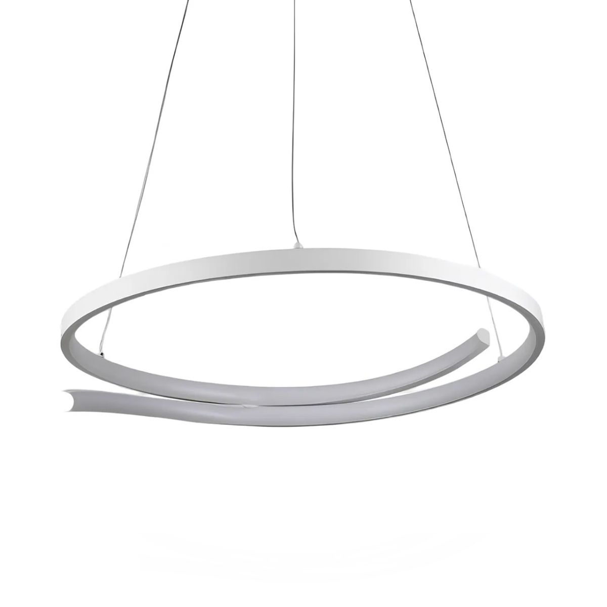 Біла мінімалістична Led-люстра Sirius 48W з пультом керування LCD3052 WT 48W