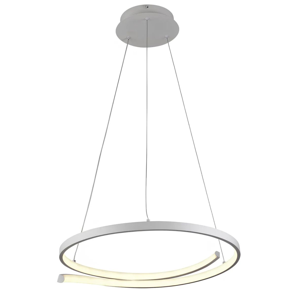 Біла мінімалістична Led-люстра Sirius 48W з пультом керування LCD3052 WT 48W