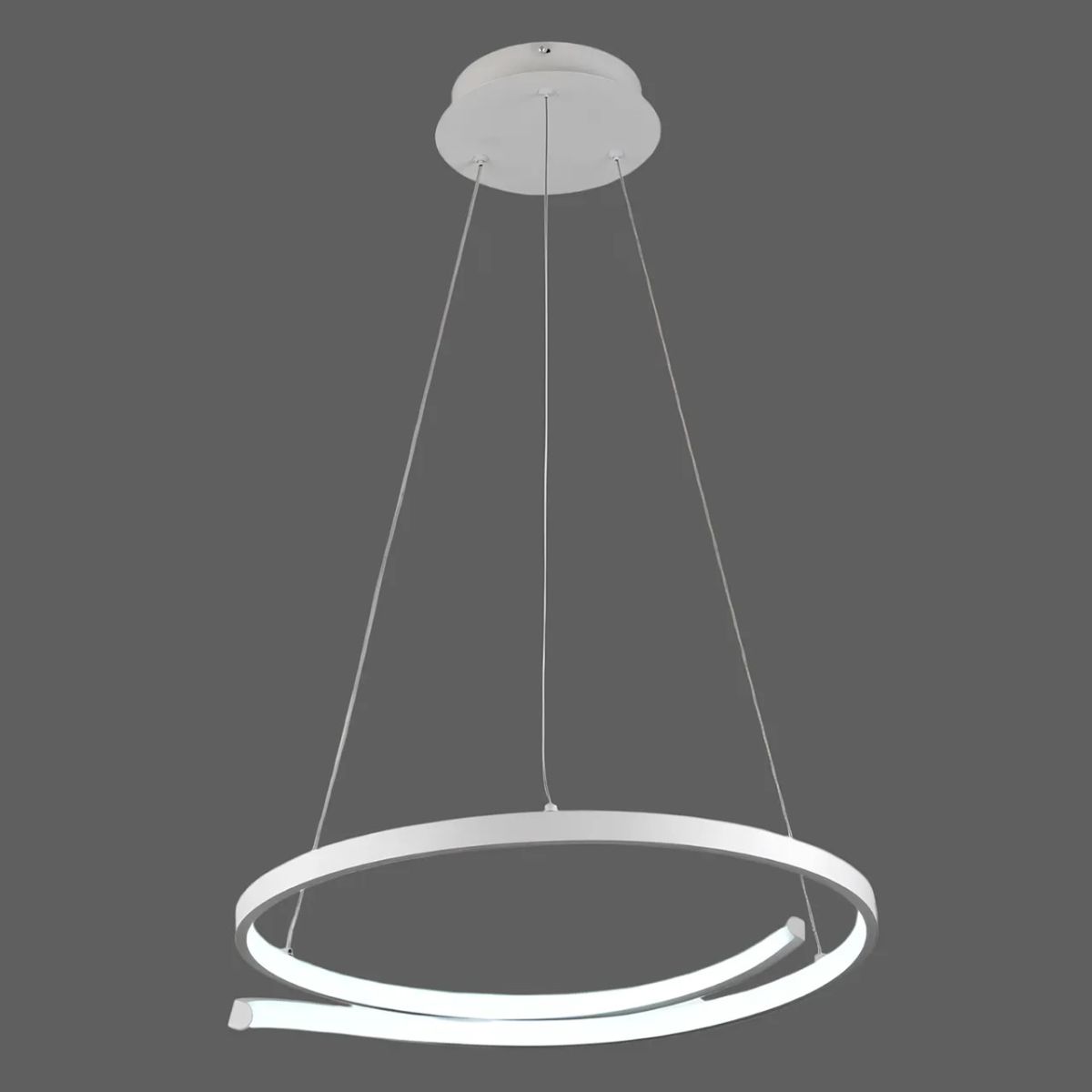 Біла мінімалістична Led-люстра Sirius 48W з пультом керування LCD3052 WT 48W