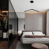 Квадратна Led-люстра Sirius 52W чорна з пультом керування LCD3017 BK 52W