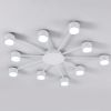 Дизайнерська біла люстра на 10 ламп до 30м² LUMINARIA RAY SLIM WHITE