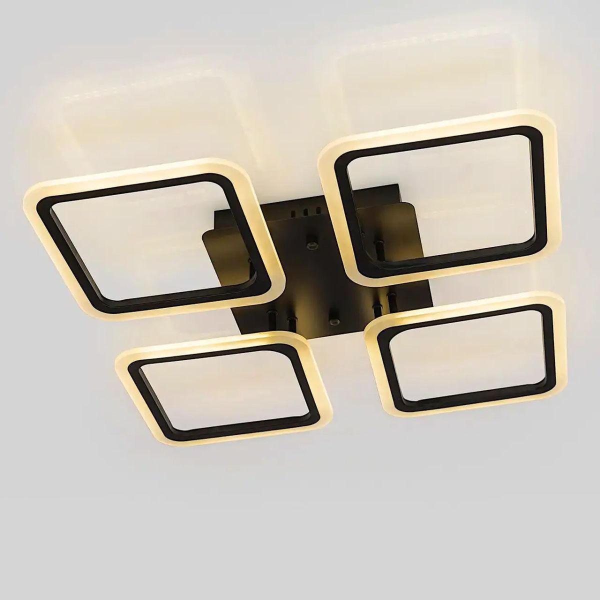Світлодіодна Led-люстра чорна на 74 Вт, до 15 м² Sirius 6110-4 BK