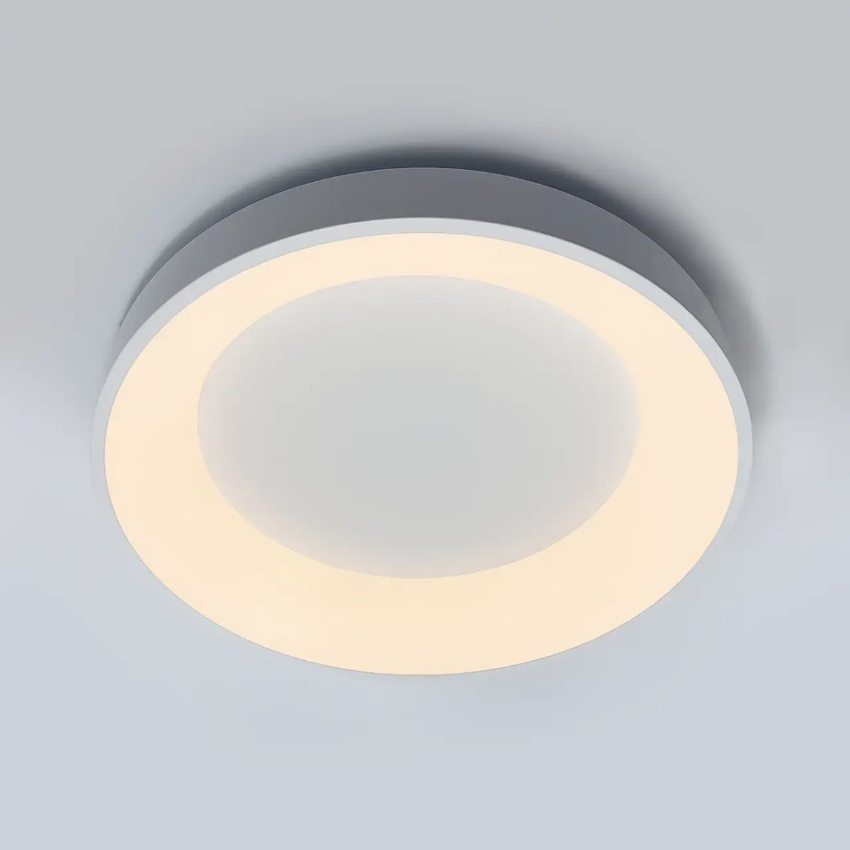 Кругла світлодіодна Led-люстра у білому корпусі з пультом до 15 м² Sirius GLD-23412 WT