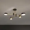 Led-люстра світлодіодна чорна на 4 плафонів до 15 м² Sirius B YH1126/4 BK+COP