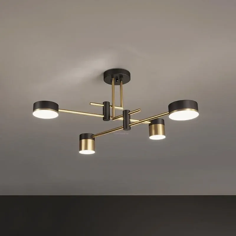 Led-люстра світлодіодна чорна на 4 плафонів до 15 м² Sirius B YH1126/4 BK+COP