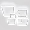 Біла світлодіодна Led люстра 120W у формі ромбів з пультом, димером та RGB підсвіткою до 25м² (OVAL RGB 120W 7S-APP)