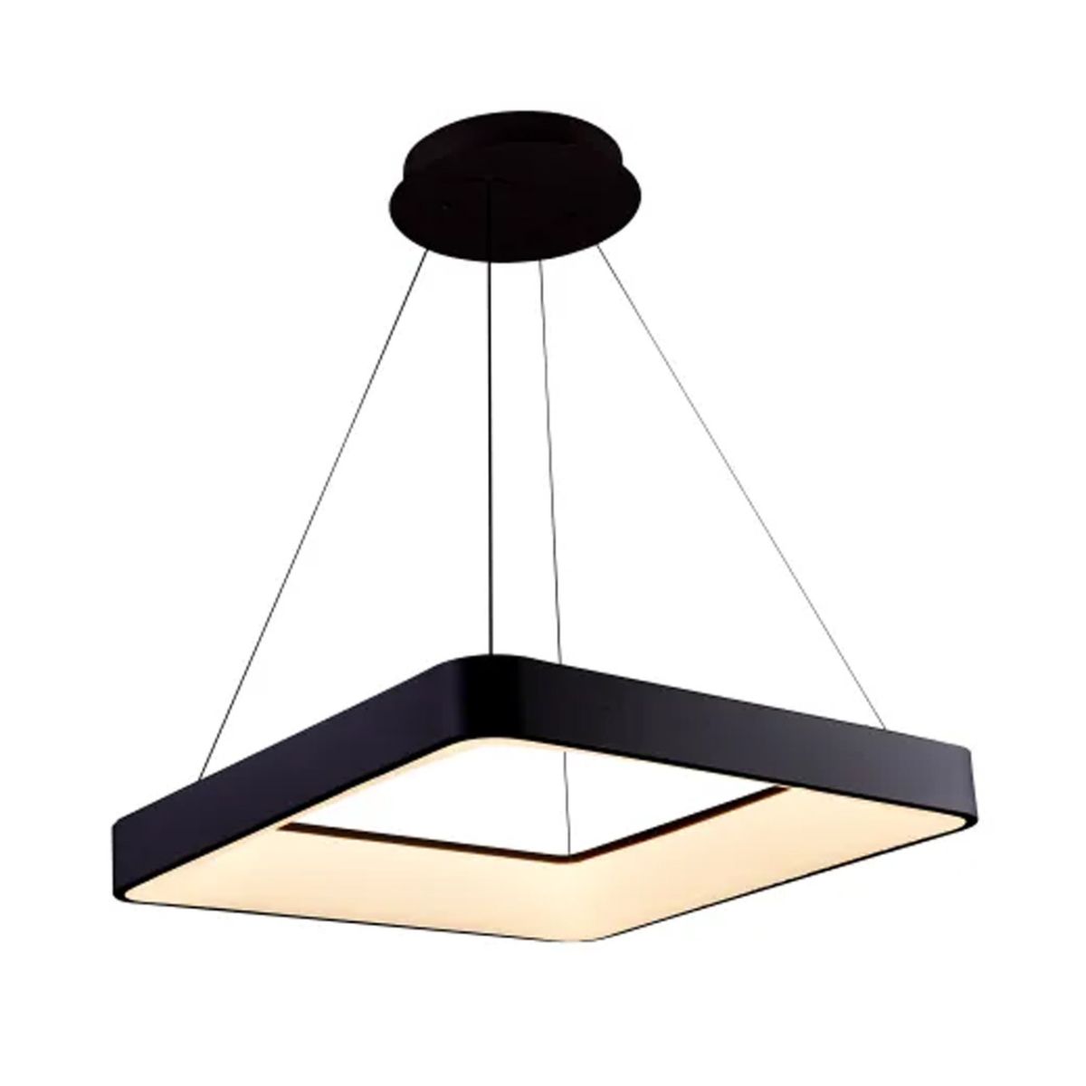 Підвісна Led-люстра чорна квадратної форми VALESO V 1137 BK