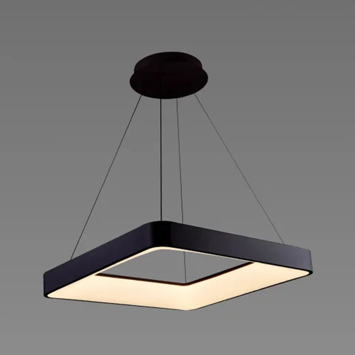 Підвісна Led-люстра чорна квадратної форми VALESO V 1137 BK