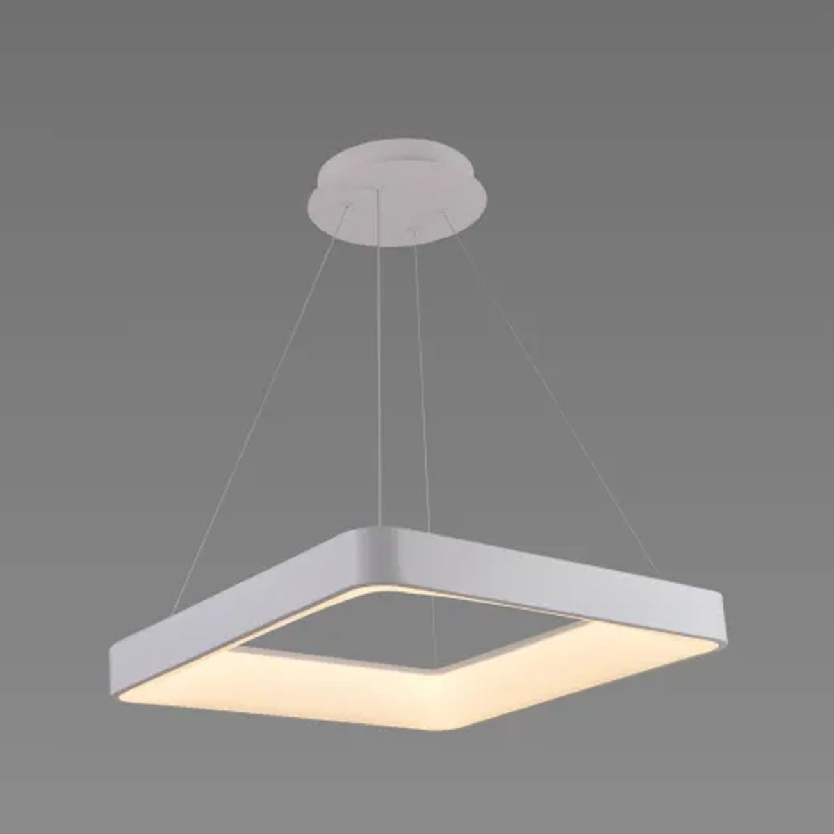 Квадратна підвісна Led-люстра біла VALESO V 1137 WT