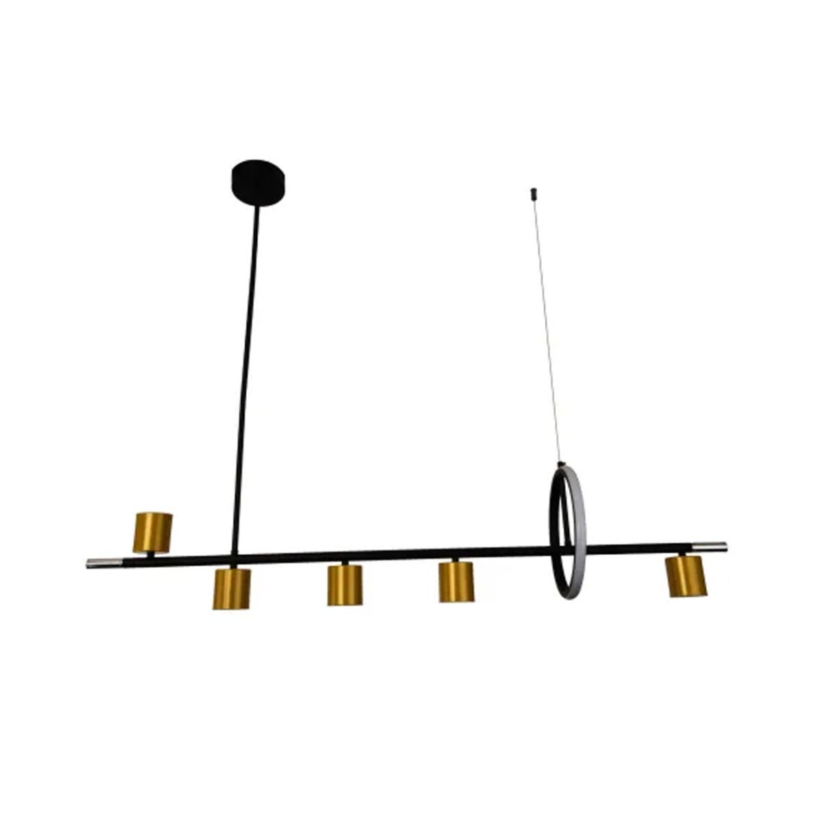 Підвісна Led-люстра у чорному кольорі V LJ-1024 GD+BK