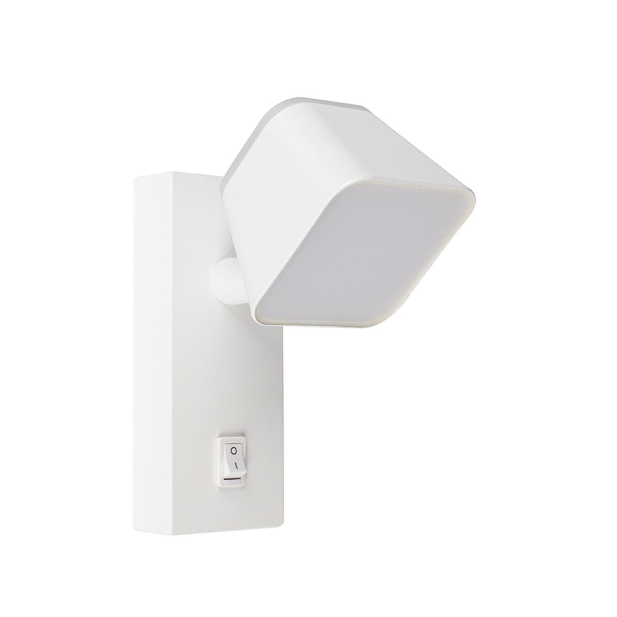 Настінний Led-світильник білий з вимикачем на корпусі CROCUS-S VIOLUX 8W 4200K
