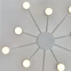 Дизайнерська біла люстра на 10 ламп до 30м² LUMINARIA RAY SLIM WHITE
