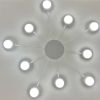 Дизайнерська біла люстра на 10 ламп до 30м² LUMINARIA RAY SLIM WHITE