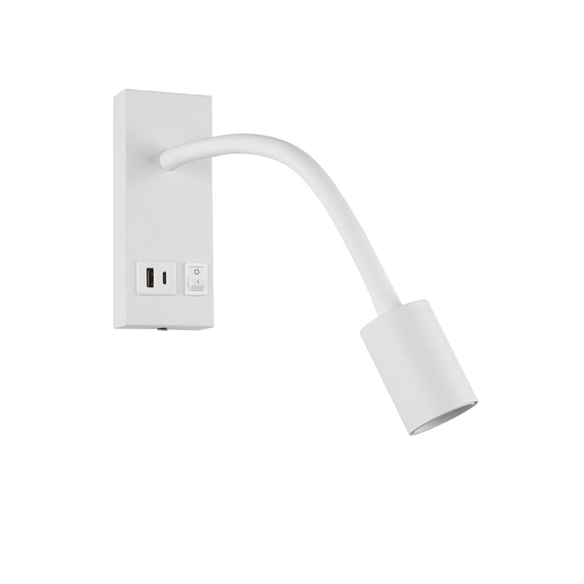 Сучасний настінний Led-світильник у білому корпусі SNAKE USB+TYPE-C VIOLUX 5W 4200K