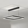 Подвесная Led квадратной формы 50*50 см для большой комнаты STELLA-100W-S-BLACK/WHITE