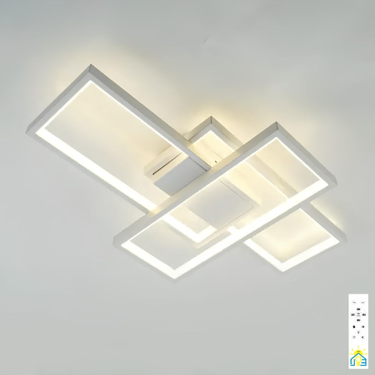 LED люстра до 15м² в білому кольорі з пультом керування SVEN 3S SMART WHITE (70W)